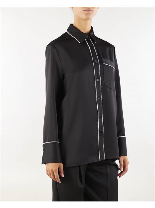 Satin shirt with rhinestones profiles Simona Corsellni SIMONA CORSELLINI | Shirt | CA00901TRAS00423